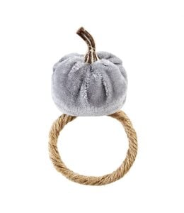 MudPie Pumpkin Napkin Ring- Gray