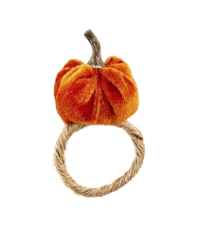 MudPie Pumpkin Napkin Ring- Orange