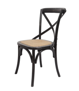 Forty West Brody X-Back Side Chair (Black Wash)