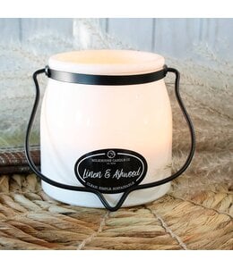 Milkhouse Candle Company Butter Jar 16 oz: Linen & Ashwood