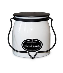 Milkhouse Candle Company Butter Jar 16 oz: Citrus and Lavender