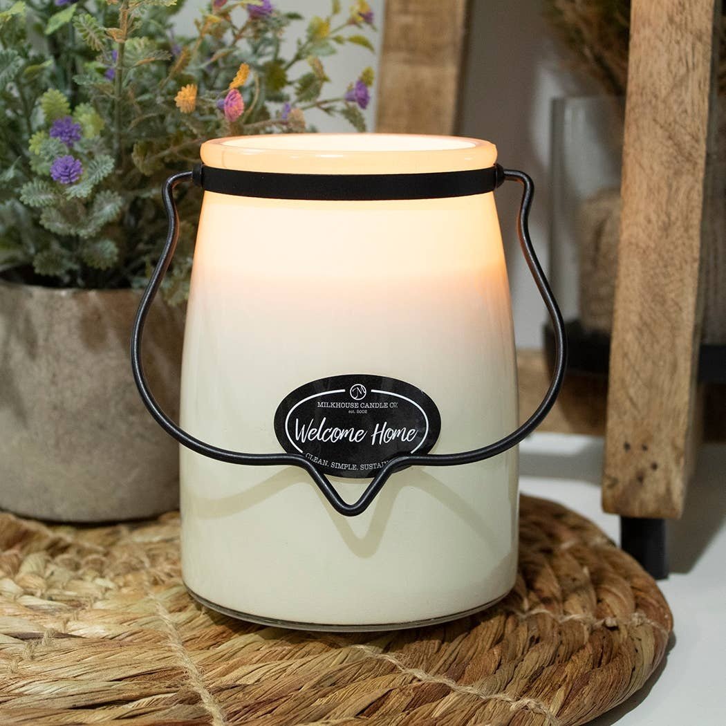 Butter Jar 22 Oz: Welcome Home - Miss Daisy's Home & Decor Co