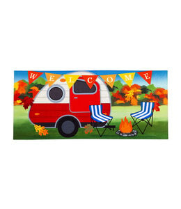 Evergreen Fall Camper Welcome Sassafras Switch Mat