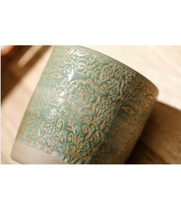 Evergreen Porcelain Cup, 12 oz, Artisan Series 4, Green