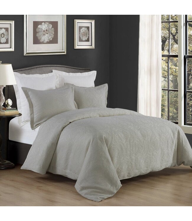 Hiend Accents Matelasse Duvet Queen- Gray