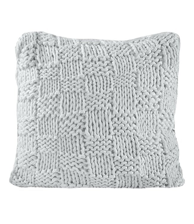 Hiend Accents Chess Knit Euro Sham- Gray