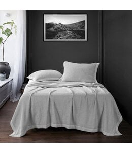 Hiend Accents Waffle Weave Coverlet- King Gray