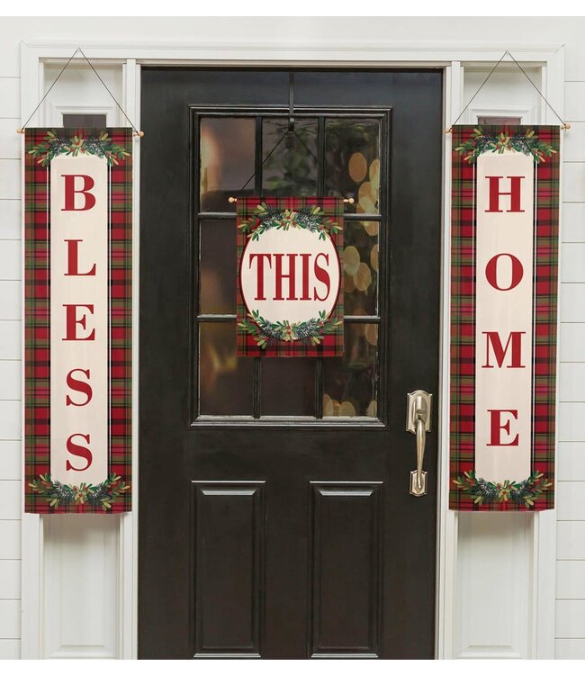Evergreen Christmas Blessings Door Banner Kit