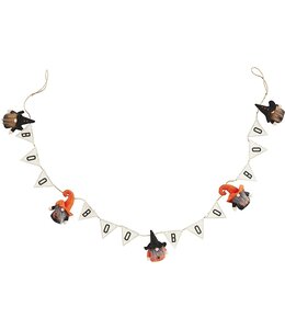 MudPie Halloween Gnome Garland "Boo"