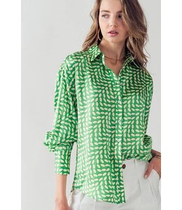 Elsie All Over Printed Button Down Top