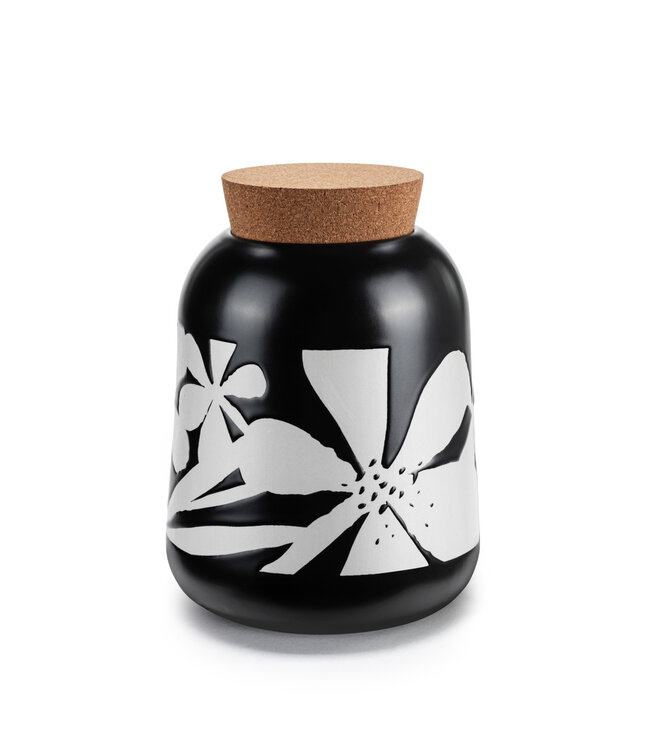 Demdaco Bold Floral Medium Cork Lid Canister