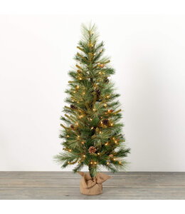 Sullivans Gift Lit Mixed Pine Tree In Burlap