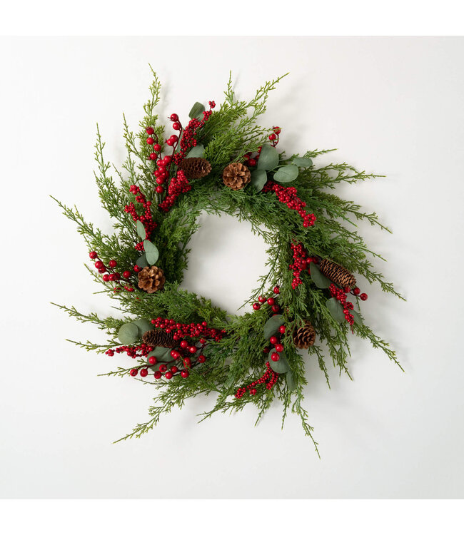 Sullivans Gift 24" Cedar Berry Wreath