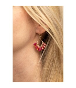 Chandelier Earrings - Red