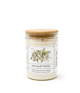 Finding Home Farms Soy Candle, Nutmeg & Vanilla, Warm Fall Scent