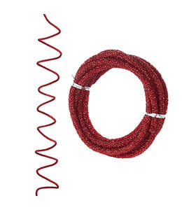RAZ Imports 10' Red Glittered Rope Garand