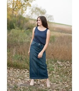 Bria Long Denim Maxi Skirt