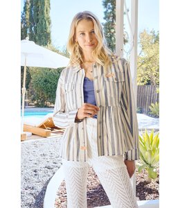 Peplum Stripe Jacket