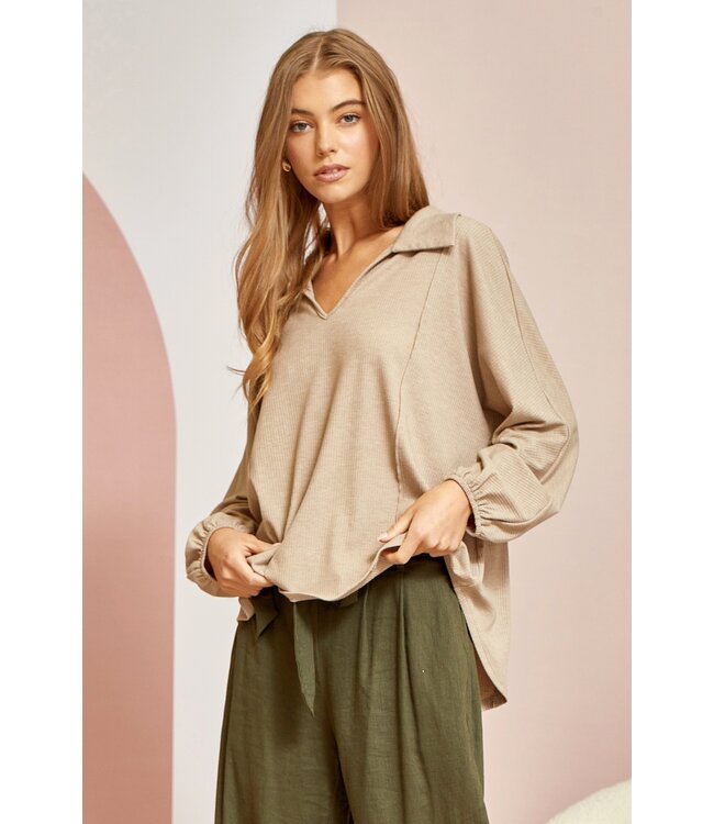 Andree Oversized Dolman Sleeves Knit Top