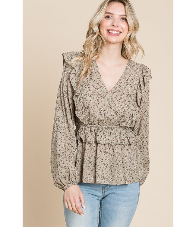 Ruffled Long Sleeve Top