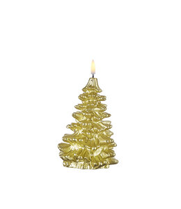 RAZ Imports Gold Christmas Tree Candle