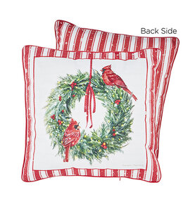RAZ Imports Cardinal Wreath LED Pillow