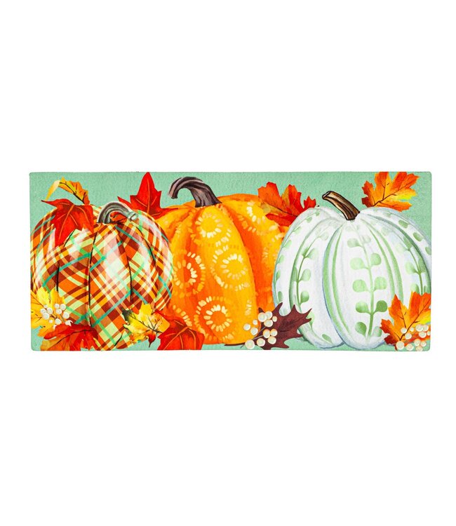 Evergreen Painted Fall Pumpkins Sassafras Switch Mat