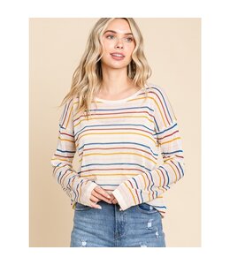 Back Neck Twist Detail Sweater Top