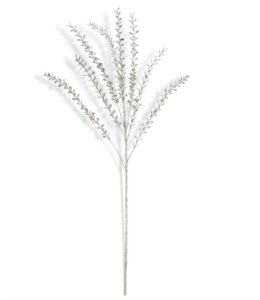 K&K Interiors 31 Inch Silver Glittered Stem w/Mini Teardrop Spray