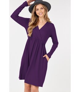 Dry Brushed Long Sleeve Dress