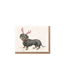 Wrendale Designs 'Dachshund Through The Snow' Enclosure Card