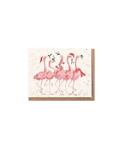 Wrendale Designs 'Flamingle Bells' Enclosure Card