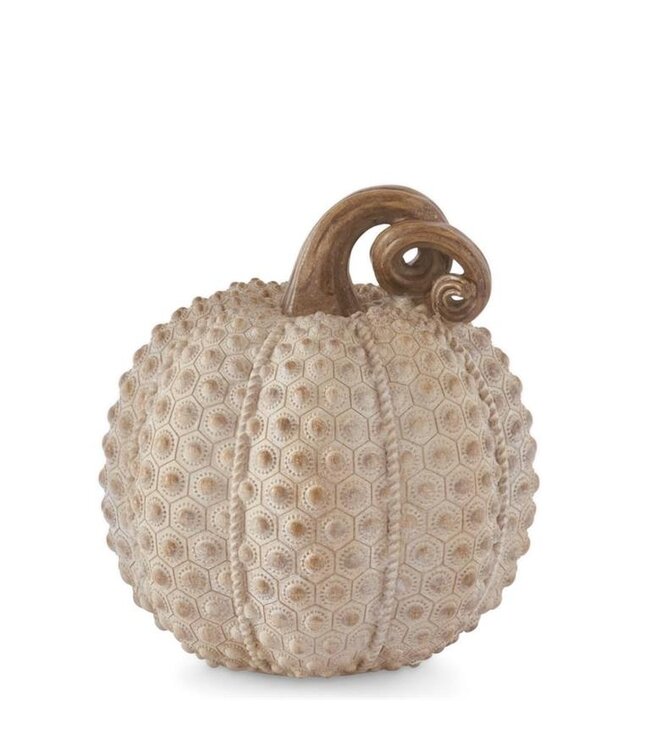 K&K Interiors Resin Beige Textured Pumpkin