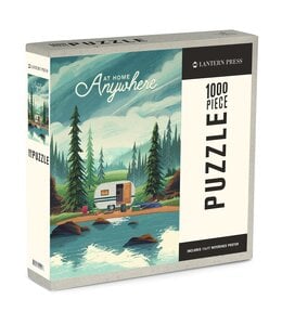 Lantern Press 1000 Piece Puzzle At Home Anywhere, Camper in Evergreens