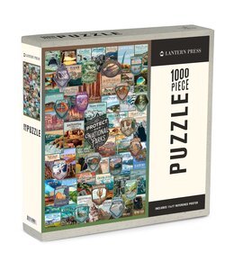 Lantern Press 1000 Piece Puzzle Protect National Parks Collection Collage