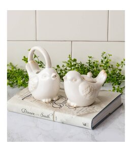 Audrey's Ceramic Birds - Cream and Sugar- Set