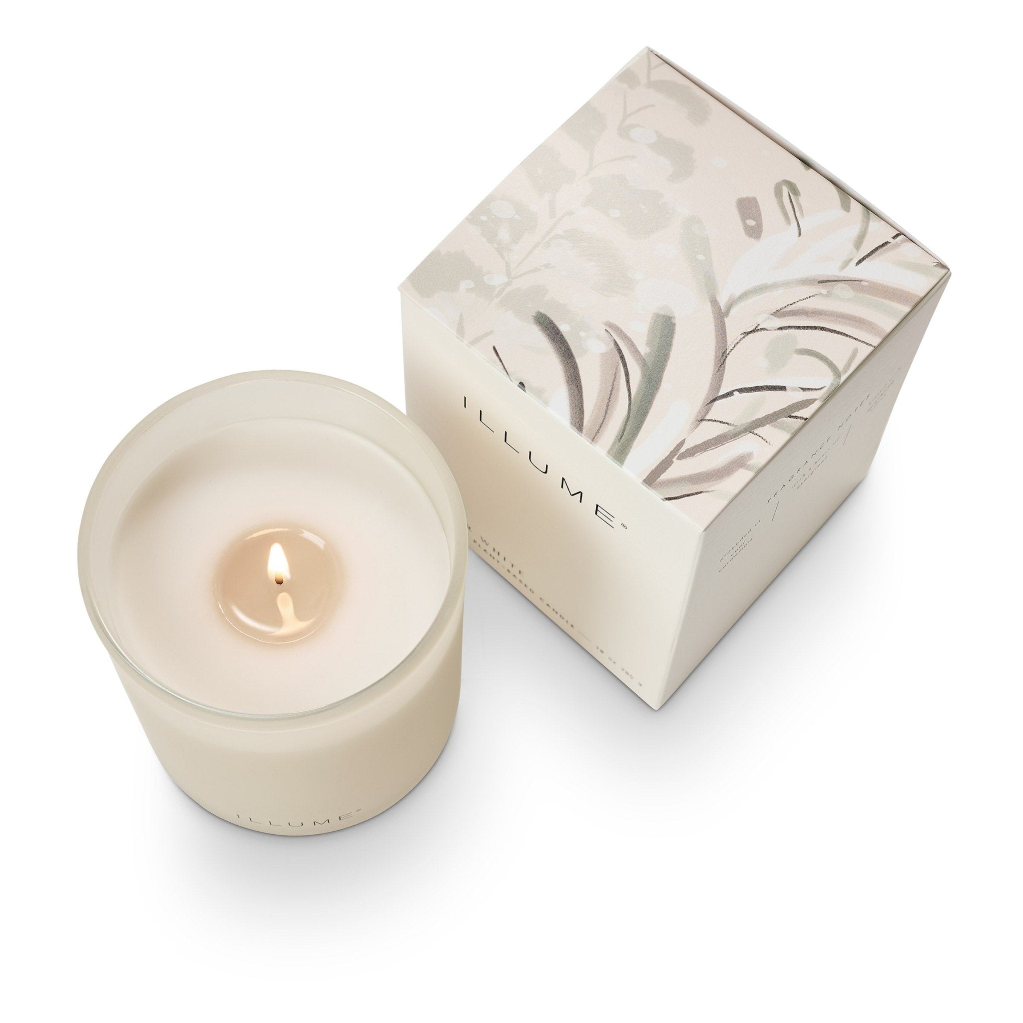Boxed Glass Candle Refill, Winter White
