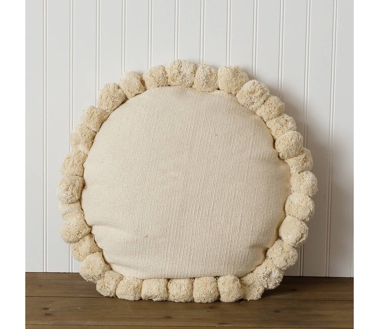 Circle pom pom pillow sale
