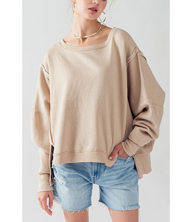 Dolman Sleeve Oversize Sweatshirt