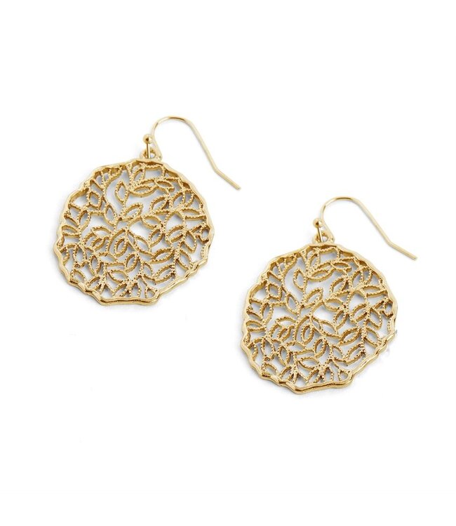 Whispers Gold Filigree Stem Earrings