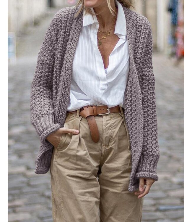 Vintage Chunky Button Oversized Cardigan