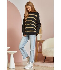 Lurex Striped Sweater