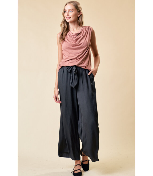 Wide Leg Pants with  Waist Belt