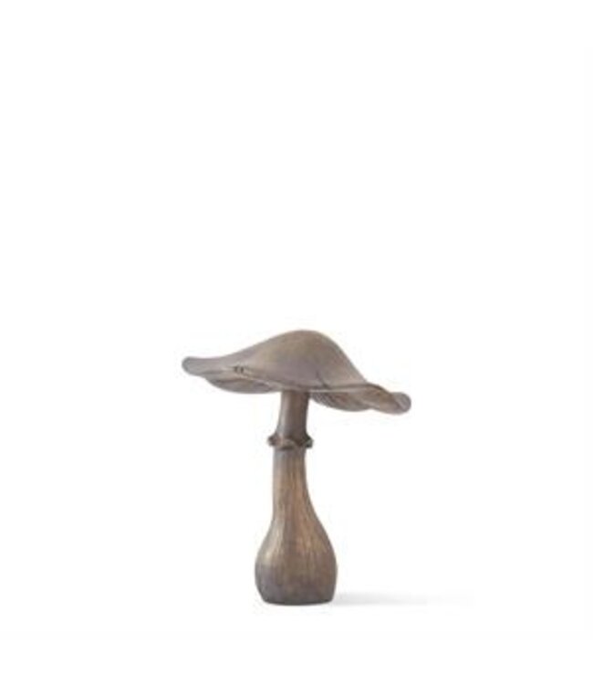 K&K Interiors Gray Washed Brown Resin Mushrooms Medium