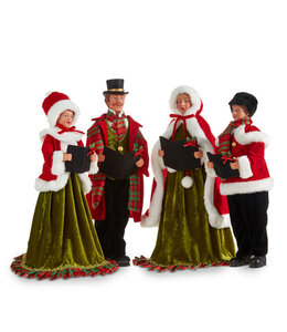 RAZ Imports Red And Green Carolers 4 styles