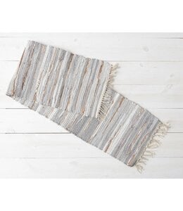 Audrey's Chindi Table Runner - Grey and Gold