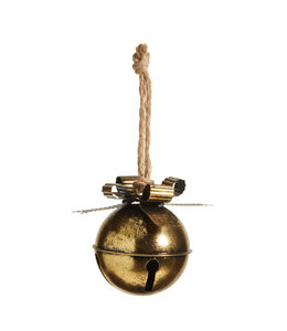 RAZ Imports Gold Jingle Bell Ornament 5"