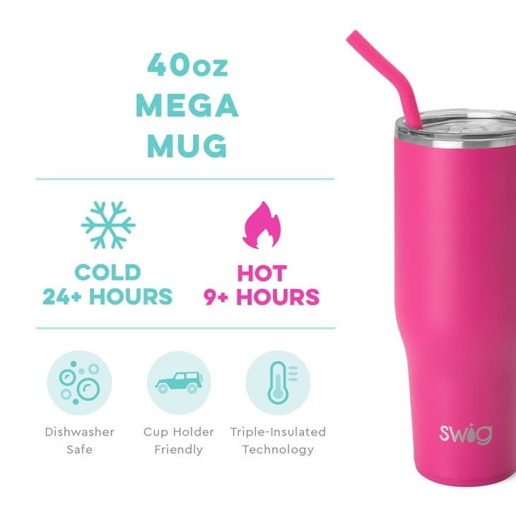 Blush/Coral/Hot Pink Straw Set (40oz Mug)