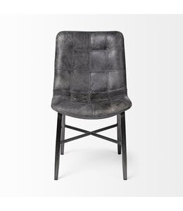 Mercana Horsdal Black  Leather Seat  Dining Chair
