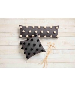 MudPie Black Pom-Pom Pillows